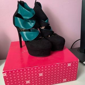 Black & Teal Platforms